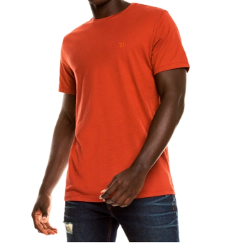 PLAIN CREW NECK T-SHIRT TERRACOTTA