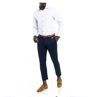 BELTED SLIM LEG CHINO