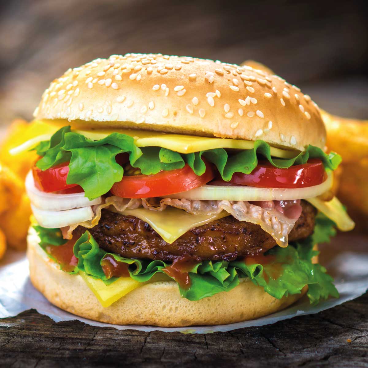 Regular Lamb and Cheese Burger