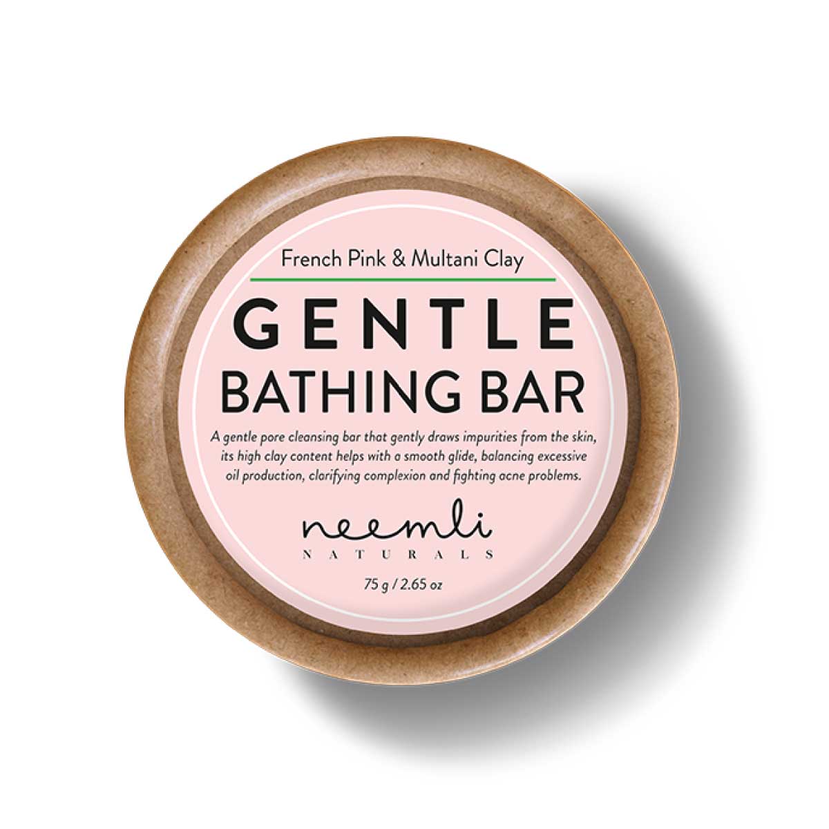 French Pink and Multani Clay Gentle Bathing Bar