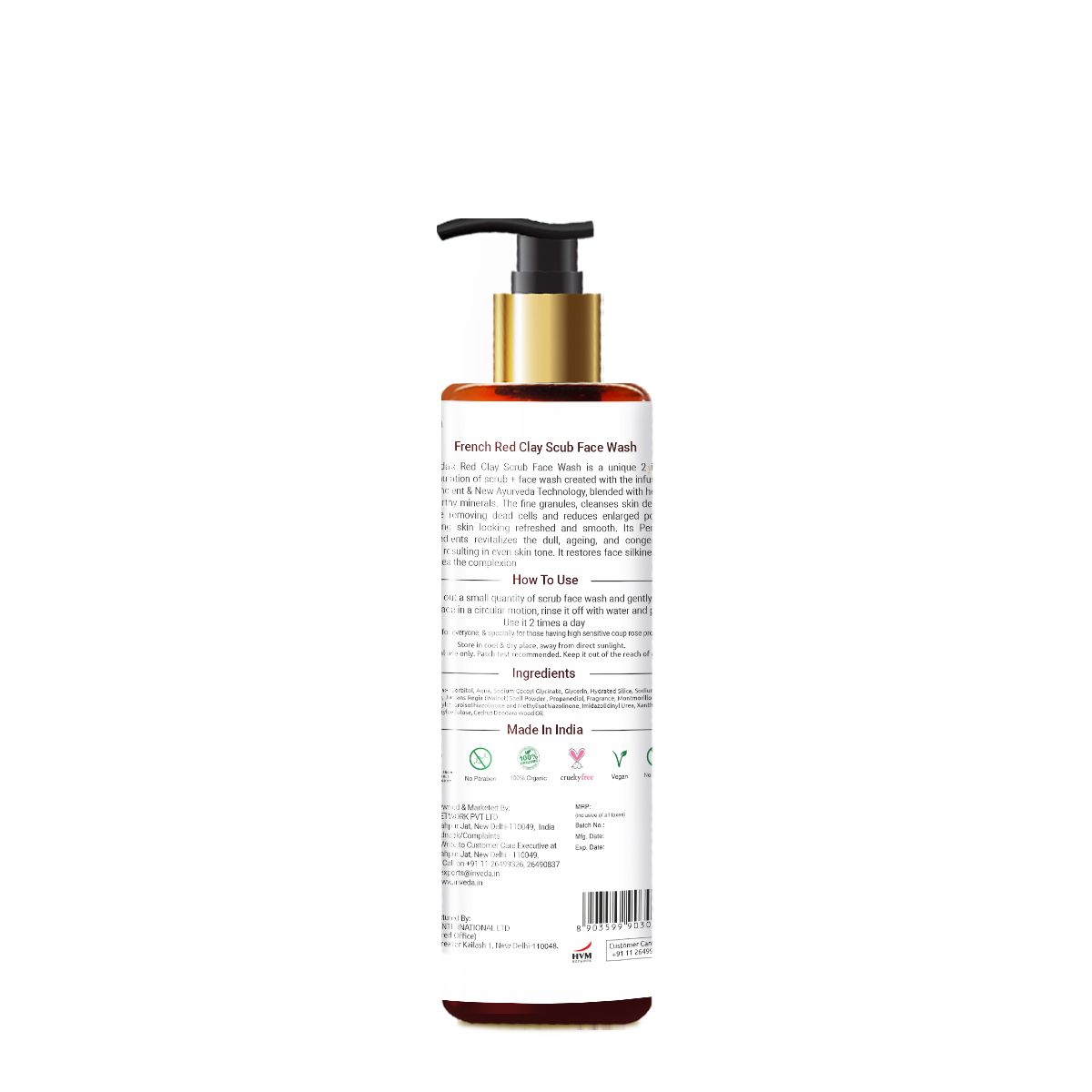  French Red Clay 2 in 1 Scrub Face Wash